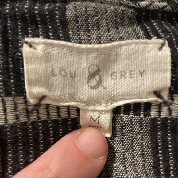 Lou & Grey Women’s Dress Medium Black & Grey 100% Cotton Contemporary - Picture 8 of 13